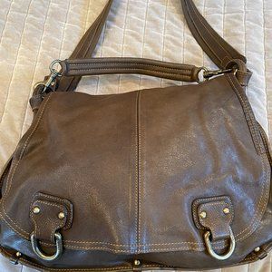Catterina Lucci Oversized crossbody/hobo leather mint bag.